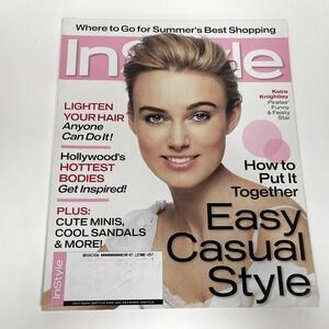 In Style Magazine July 2006 Keira Knightley Casual Style Lighten Hair Sandals